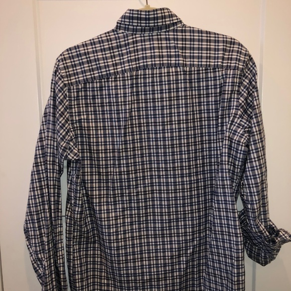 Maker & Company Blue/White Plaid Button Down Shirt - Picture 3 of 3